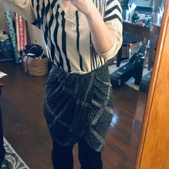 🔴4 for 25🔴 Lucky Brand Cream & Black Wrap Skirt - Picture 8 of 8